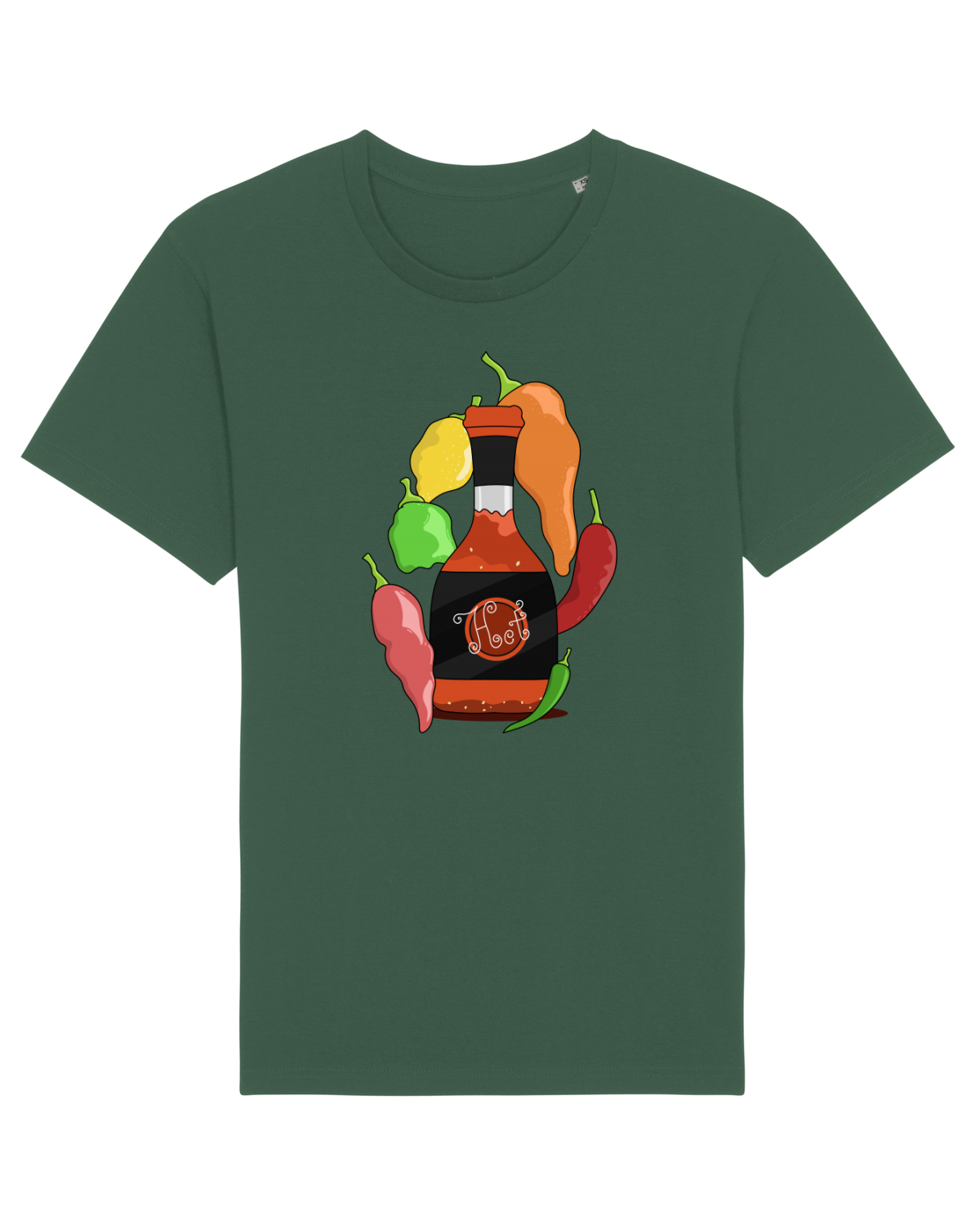 Tricou mânecă scurtă Unisex Rocker Bottle Green