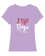 DOGS Tricou mânecă scurtă guler larg fitted Damă Expresser