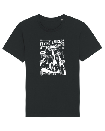 UFO Alien Attack White Black