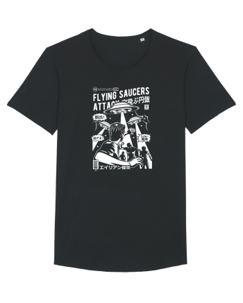UFO Alien Attack White Black