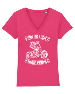 RIDE Tricou mânecă scurtă guler V Damă Evoker