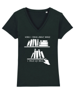 BOOKS Tricou mânecă scurtă guler V Damă Evoker