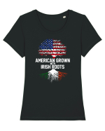 AMERICAN IRISH Tricou mânecă scurtă guler larg fitted Damă Expresser