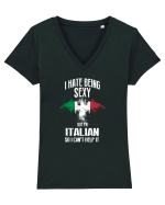 ITALIAN Tricou mânecă scurtă guler V Damă Evoker