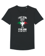 ITALIAN Tricou mânecă scurtă guler larg Bărbat Skater