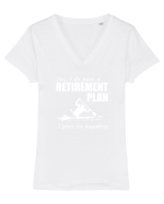 KAYAKYNG Tricou mânecă scurtă guler V Damă Evoker