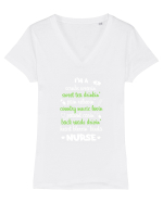 NURSE Tricou mânecă scurtă guler V Damă Evoker