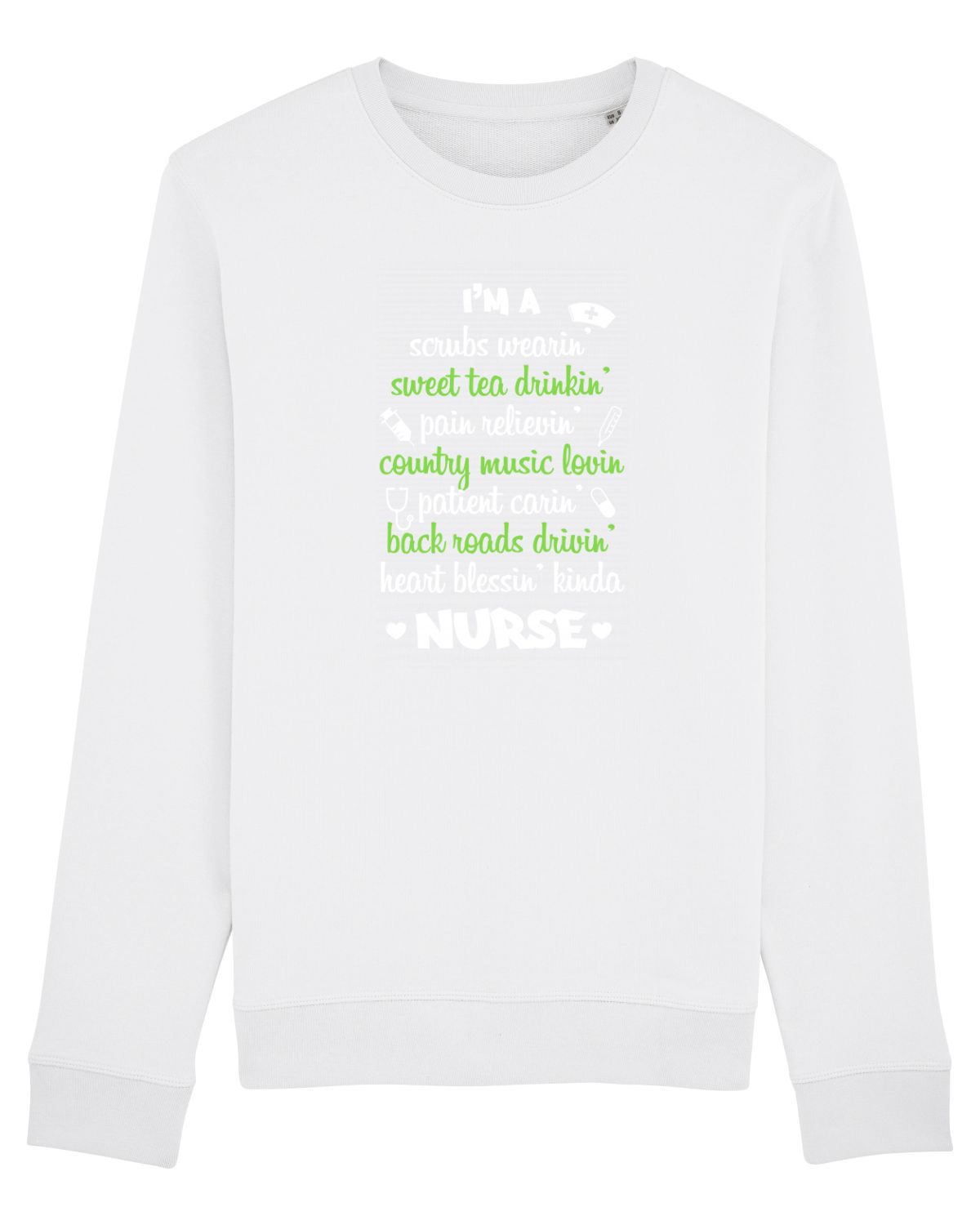 Bluză mânecă lungă Unisex Rise White
