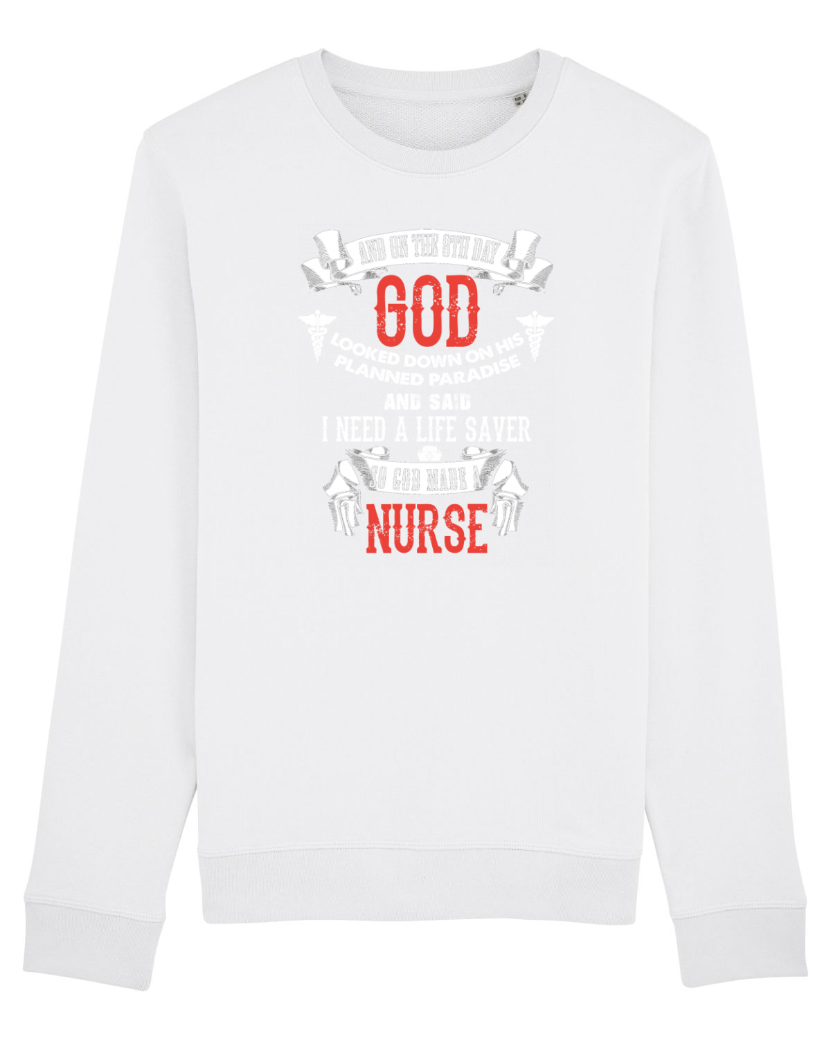 Bluză mânecă lungă Unisex Rise White