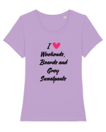 LOVE WEEKENDS Tricou mânecă scurtă guler larg fitted Damă Expresser