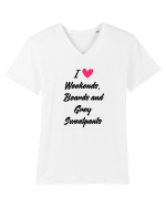LOVE WEEKENDS Tricou mânecă scurtă guler V Bărbat Presenter