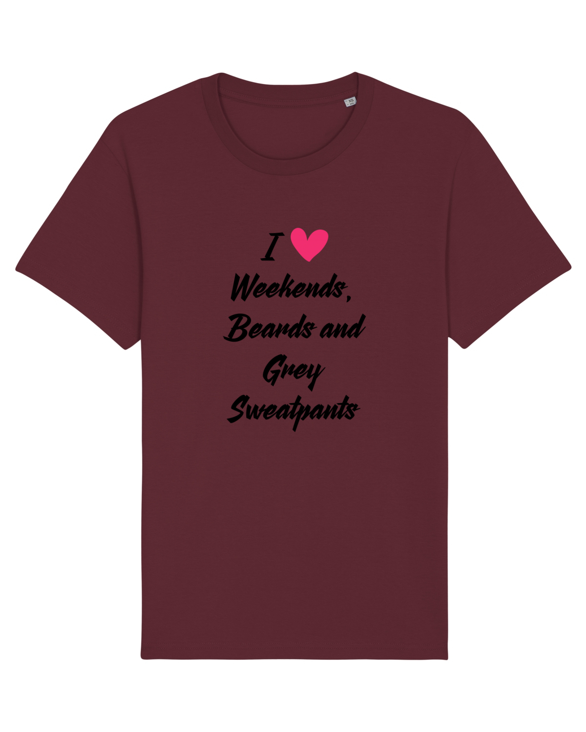 Tricou mânecă scurtă Unisex Rocker Burgundy