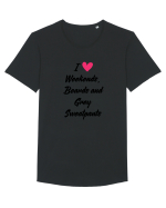 LOVE WEEKENDS Tricou mânecă scurtă guler larg Bărbat Skater