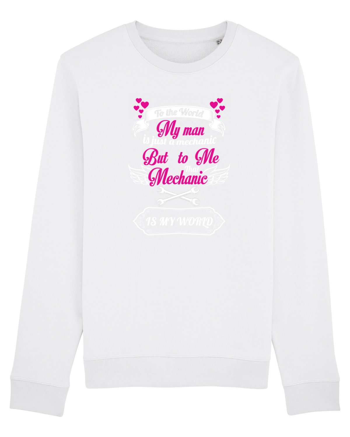 Bluză mânecă lungă Unisex Rise White