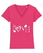 LOVE Tricou mânecă scurtă guler V Damă Evoker