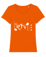 LOVE Tricou mânecă scurtă guler larg fitted Damă Expresser