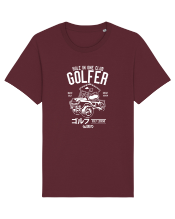 Golf Car White Burgundy
