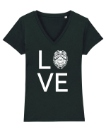 LOVE  Tricou mânecă scurtă guler V Damă Evoker