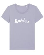 LOVE Tricou mânecă scurtă guler larg fitted Damă Expresser