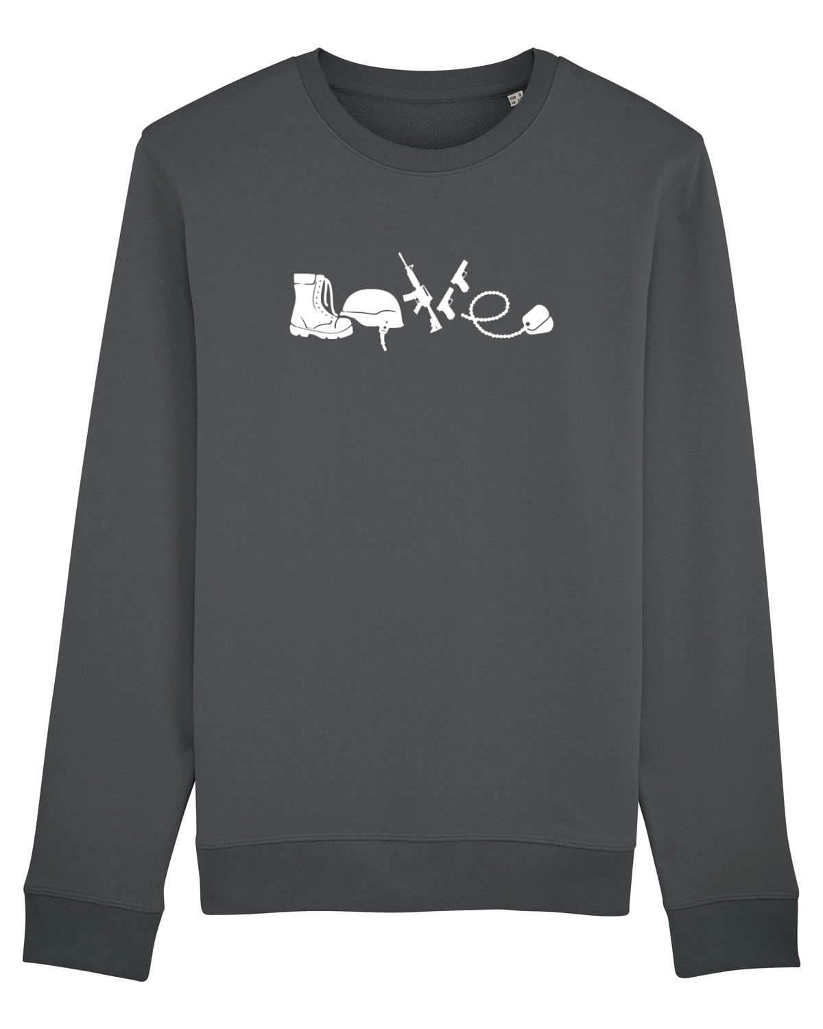 Bluză mânecă lungă Unisex Rise Anthracite