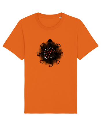 Motorcycle mandala Bright Orange