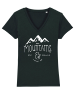 MOUNTAINS Tricou mânecă scurtă guler V Damă Evoker