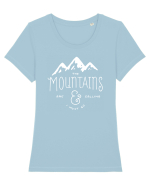 MOUNTAINS Tricou mânecă scurtă guler larg fitted Damă Expresser