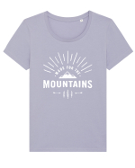 MOUNTAINS Tricou mânecă scurtă guler larg fitted Damă Expresser
