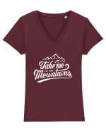 MOUNTAINS Tricou mânecă scurtă guler V Damă Evoker