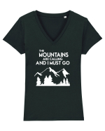 MOUNTAINS Tricou mânecă scurtă guler V Damă Evoker