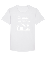 MOUNTAINS Tricou mânecă scurtă guler larg Bărbat Skater
