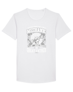 MECHANIC Tricou mânecă scurtă guler larg Bărbat Skater