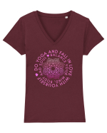 YOGA Tricou mânecă scurtă guler V Damă Evoker