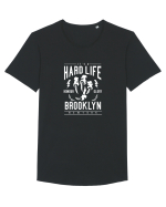 Hard Life Brooklyn White Tricou mânecă scurtă guler larg Bărbat Skater