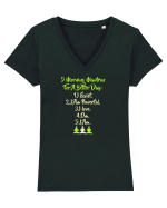 YOGA Tricou mânecă scurtă guler V Damă Evoker