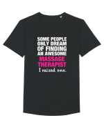 MASSAGE THERAPIST Tricou mânecă scurtă guler larg Bărbat Skater