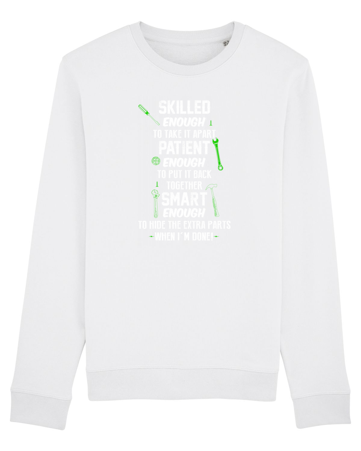 Bluză mânecă lungă Unisex Rise White