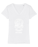 MECHANIC Tricou mânecă scurtă guler V Damă Evoker