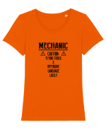MECHANIC Tricou mânecă scurtă guler larg fitted Damă Expresser
