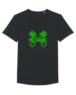 MECHANIC Tricou mânecă scurtă guler larg Bărbat Skater
