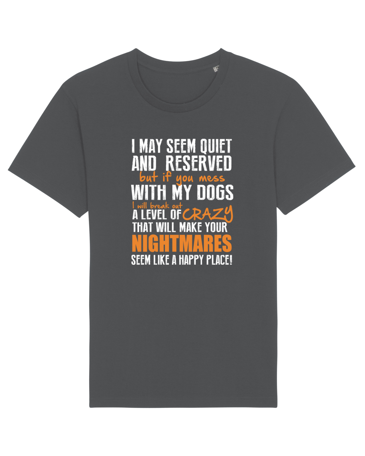 Tricou mânecă scurtă Unisex Rocker Anthracite