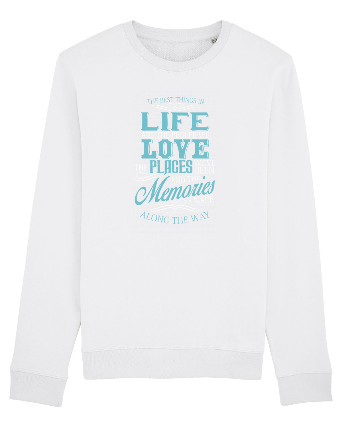 Bluză mânecă lungă Unisex Rise White