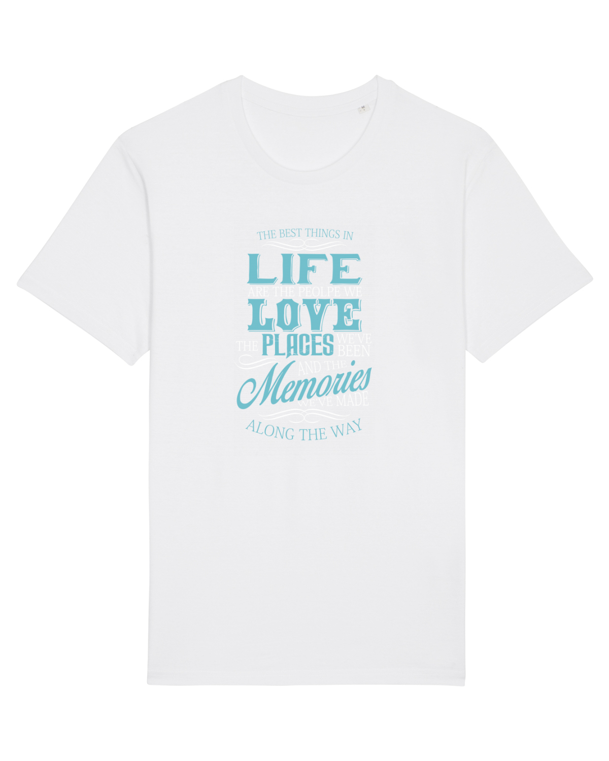 Tricou mânecă scurtă Unisex Rocker White