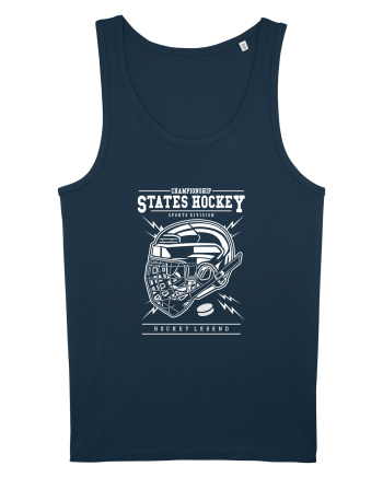 Mask Hockey White Navy