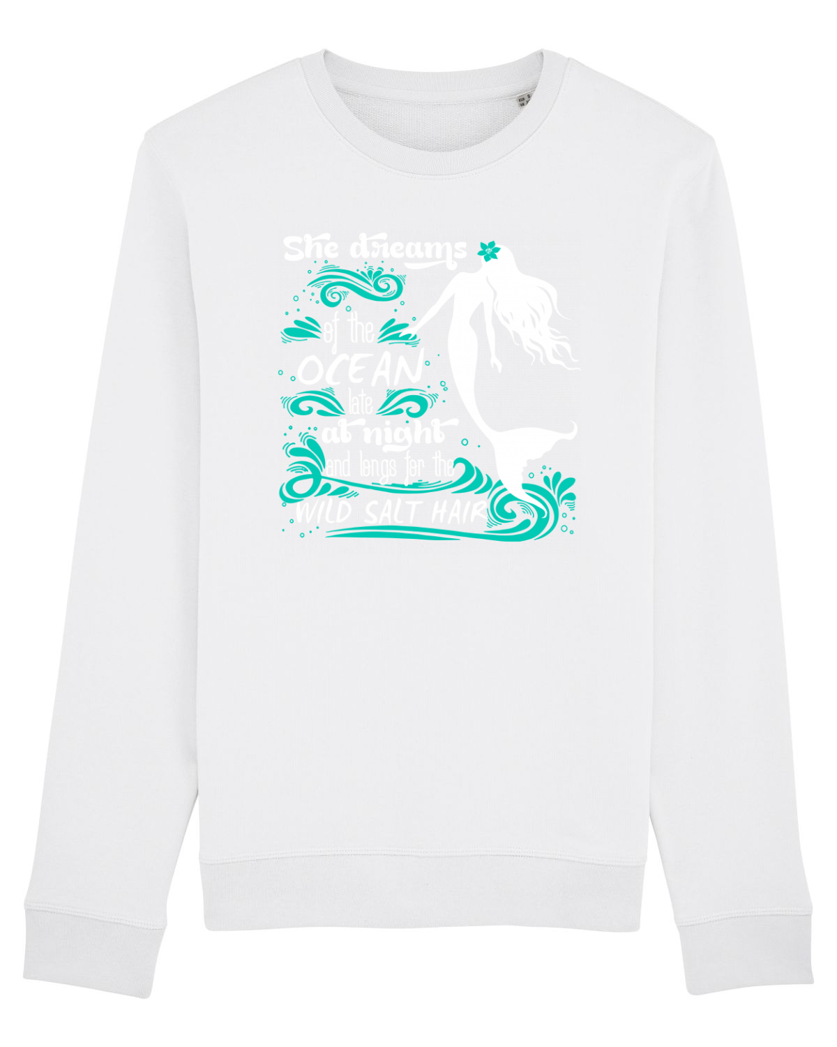 Bluză mânecă lungă Unisex Rise White