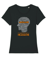Migraine Tricou mânecă scurtă guler larg fitted Damă Expresser
