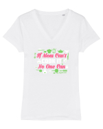 MOM COOK Tricou mânecă scurtă guler V Damă Evoker