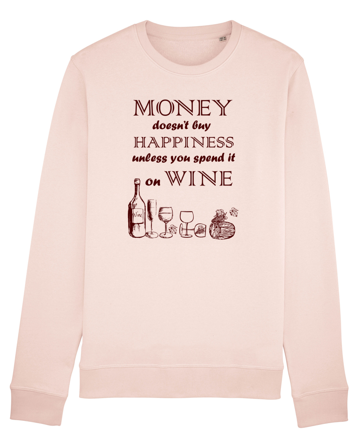 Bluză mânecă lungă Unisex Rise Candy Pink