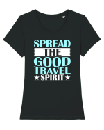 Spread The Good Travel Spirit Tricou mânecă scurtă guler larg fitted Damă Expresser