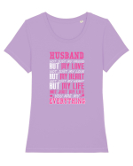 HUSBAND Tricou mânecă scurtă guler larg fitted Damă Expresser